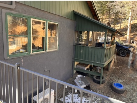 Forest and mountain detail from the canyon property.